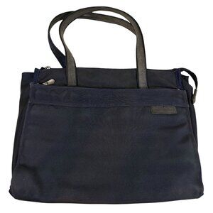 Briggs & Riley Navy Blue Travelware Tote Bag Multiple Compartments Durable